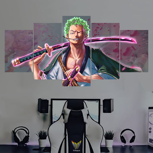 DECAL DÁN TƯỜNG GHÉP 5 ANIME ONE PIECE NEON DECAL0194