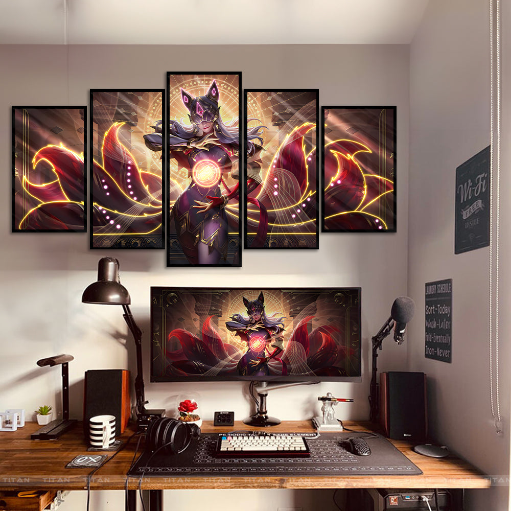 TRANH DECOR TRÁNG GƯƠNG DÁN TƯỜNG GHÉP 5 LEAGUE OF LEGENDS 5F.LOL0001