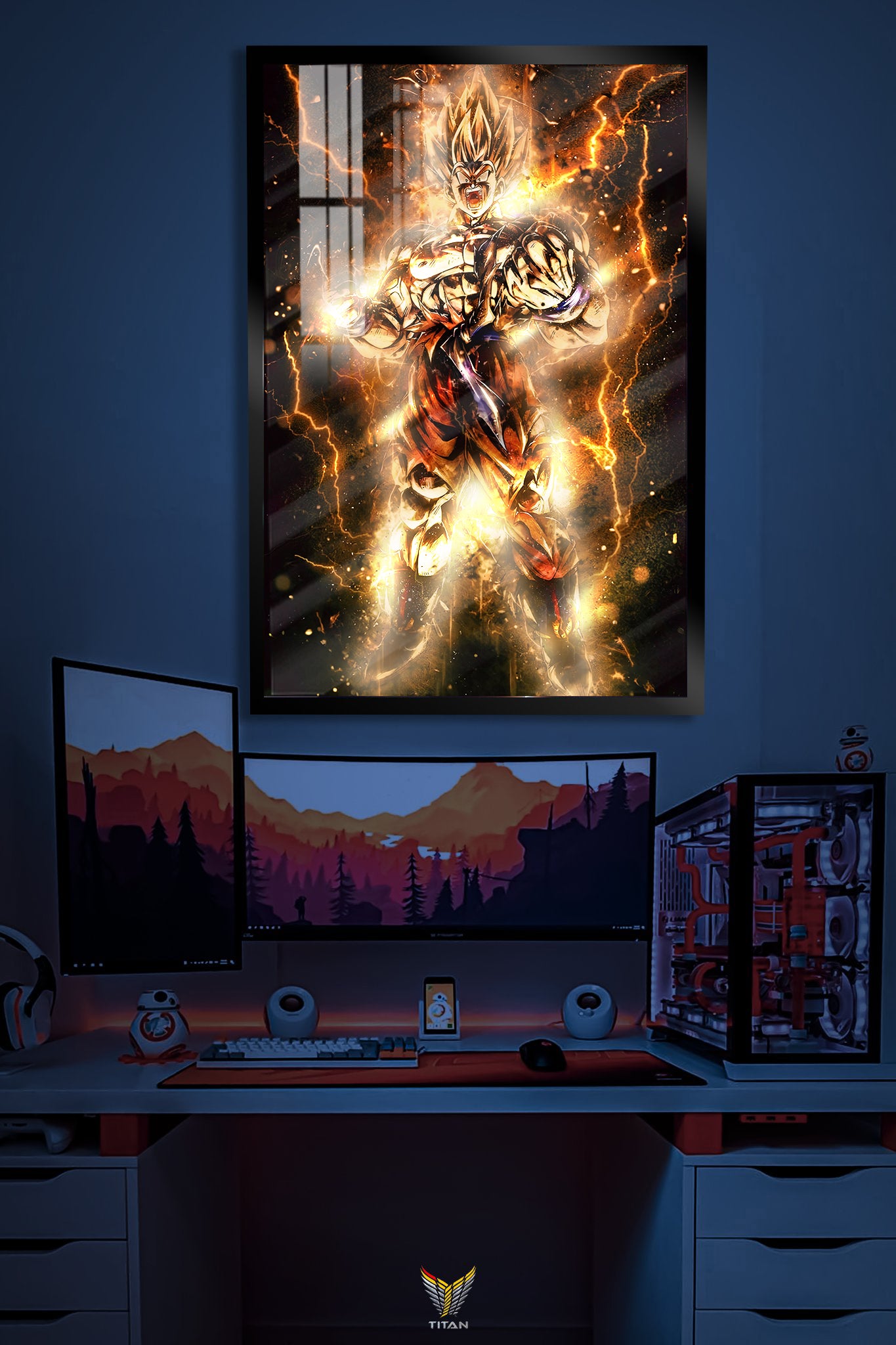 Tranh Anime Treo Tường Led Điểm Dragon Ball LTG.DRB0027