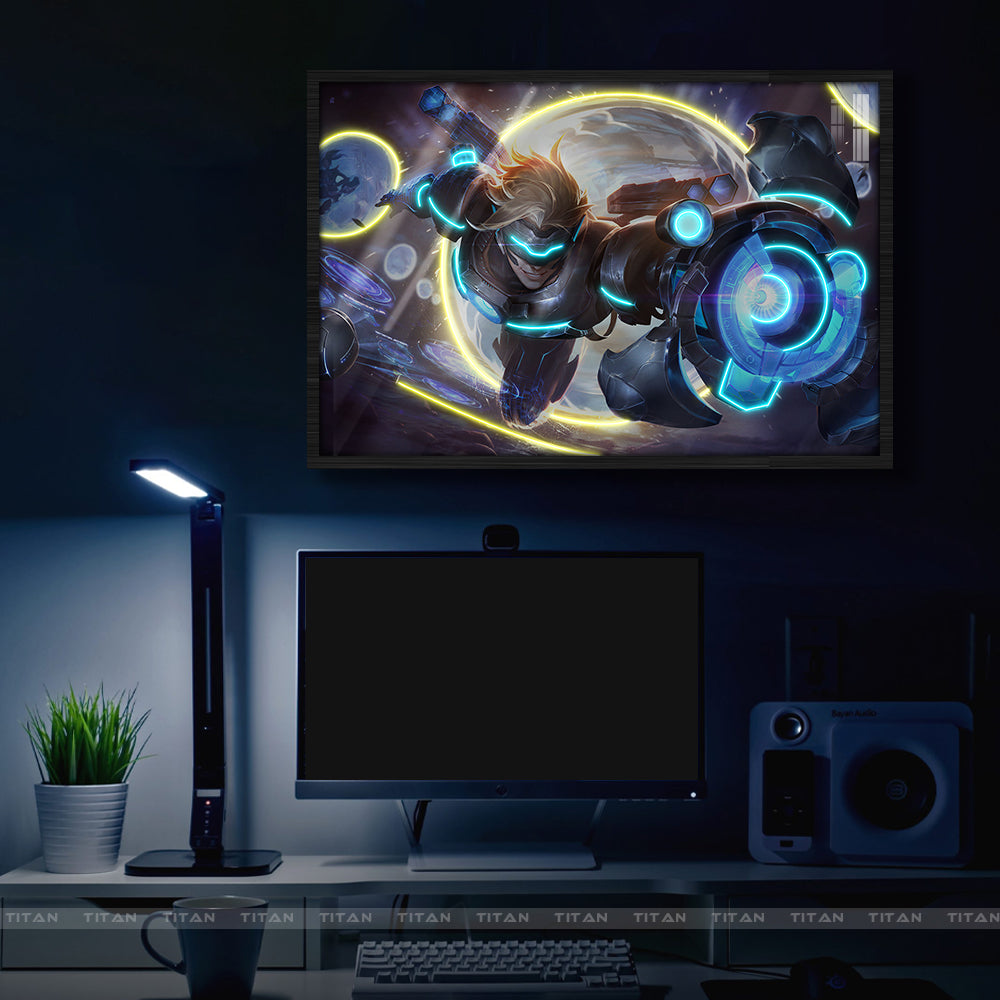 TRANH DECOR TREO TƯỜNG ĐƠN LEAGUE OF LEGENDS NEON LOL0016