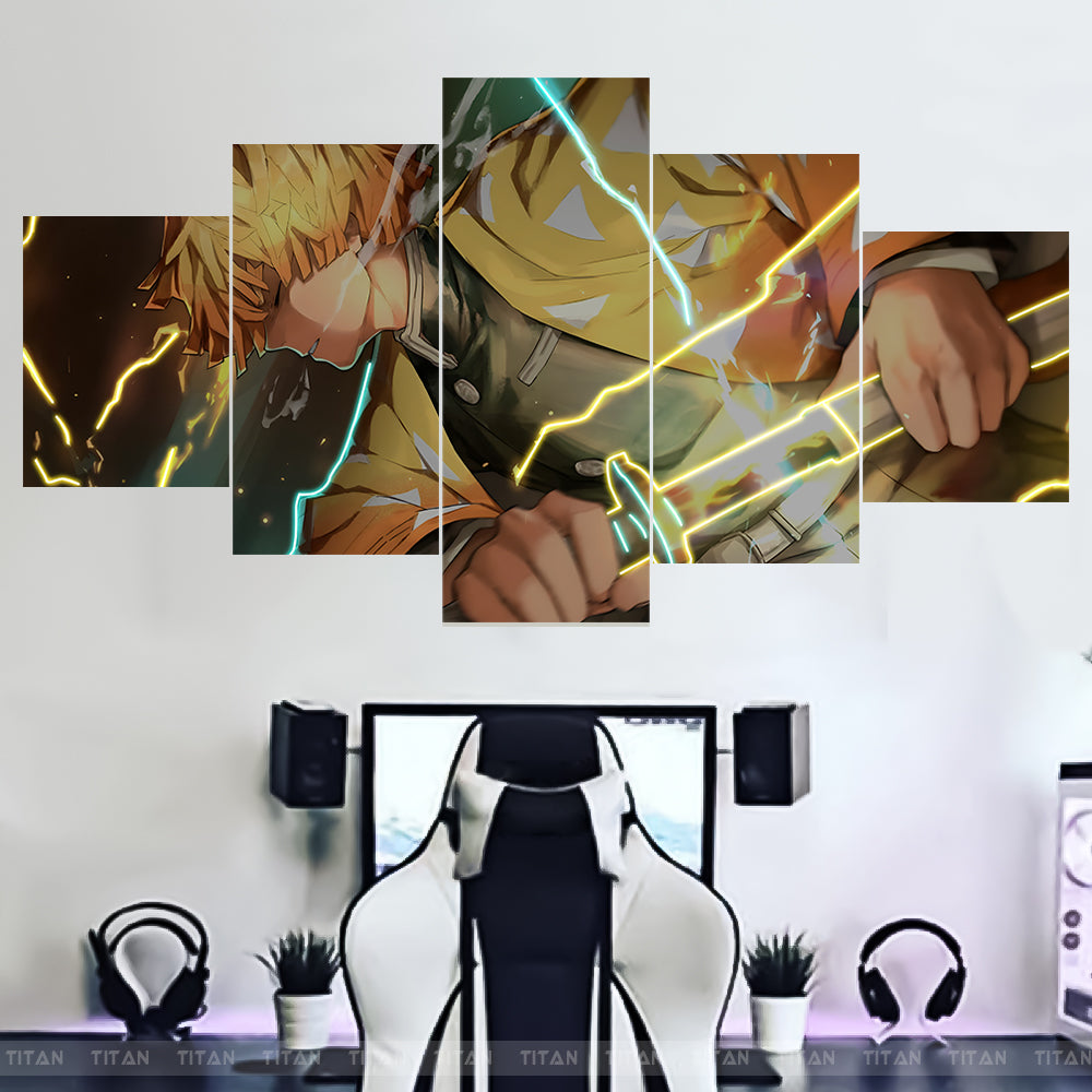 DECAL DÁN TƯỜNG GHÉP 5 ANIME KIMETSU NO YAIBA NEON DECAL0201