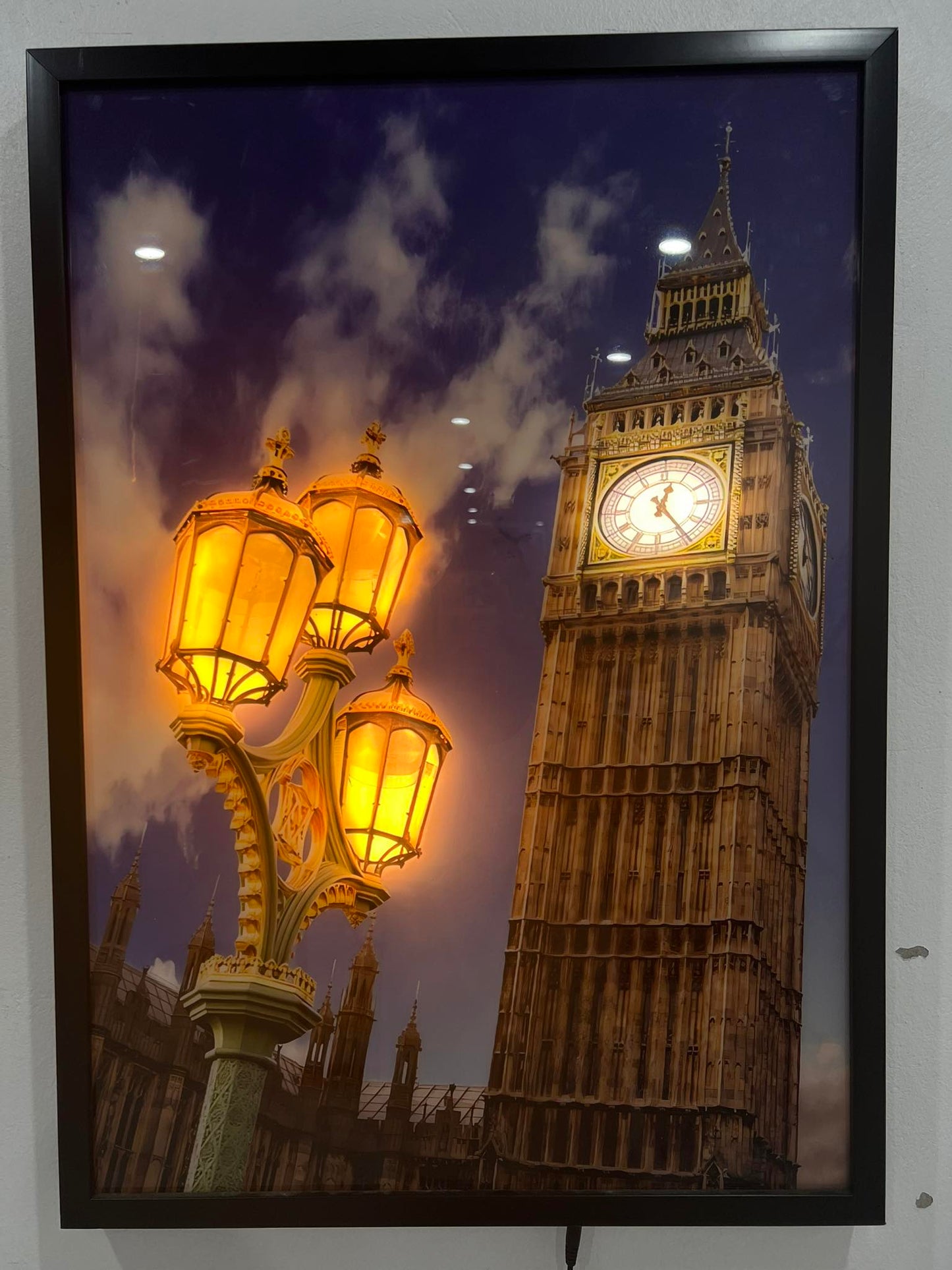 TRANH TRÁNG GƯƠNG LED ĐIỂM BIG BEN TOWER 50X70CM
