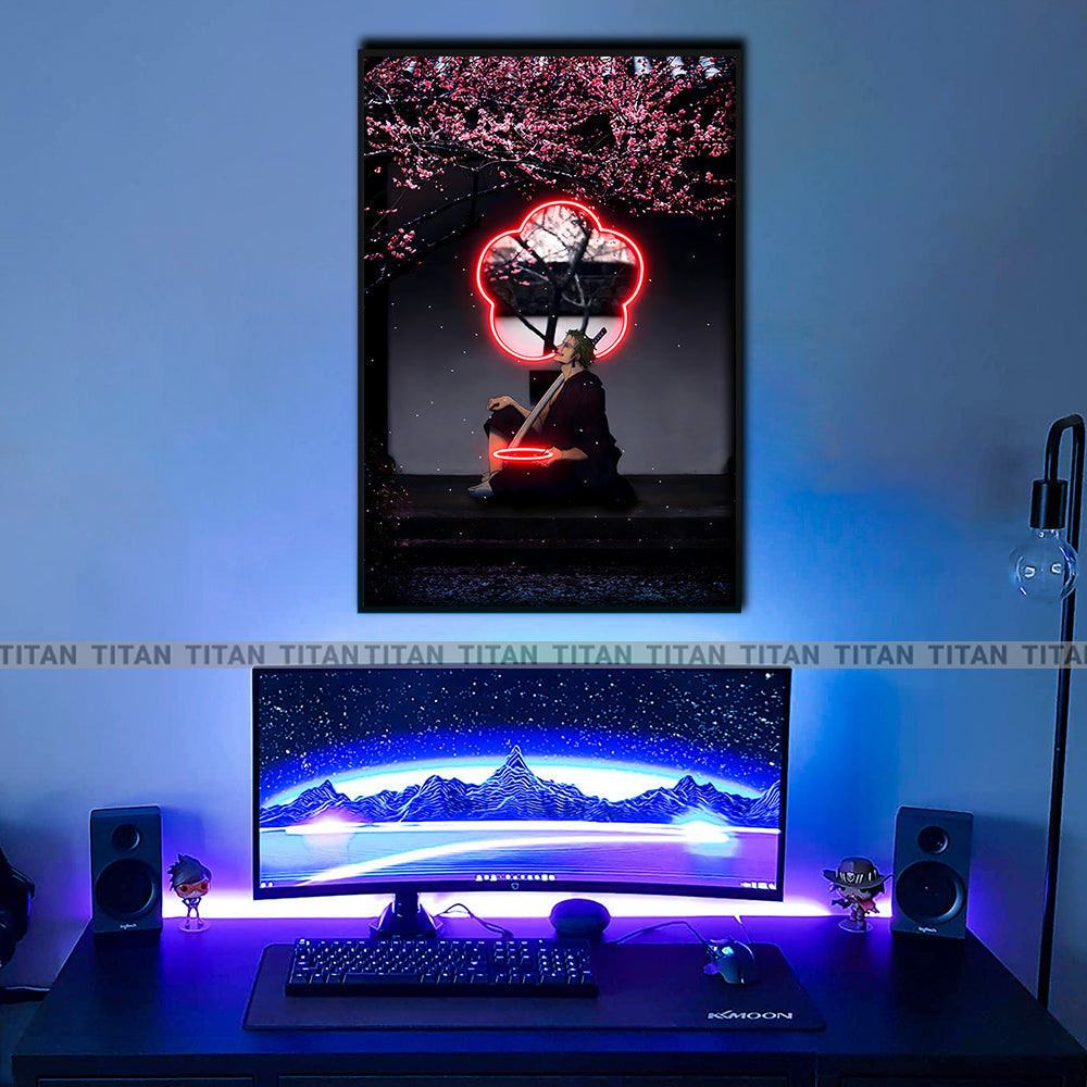 TRANH ANIME TREO TƯỜNG ĐƠN ONE PIECE NEON OP0060