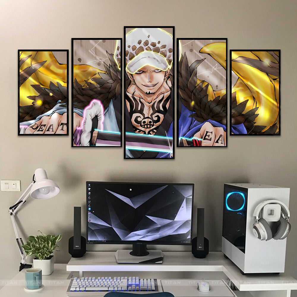 TRANH ANIME TRÁNG GƯƠNG DÁN TƯỜNG GHÉP 5 ONE PIECE 5F.OP0027