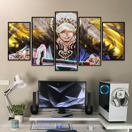 TRANH ANIME TRÁNG GƯƠNG DÁN TƯỜNG GHÉP 5 ONE PIECE 5F.OP0027