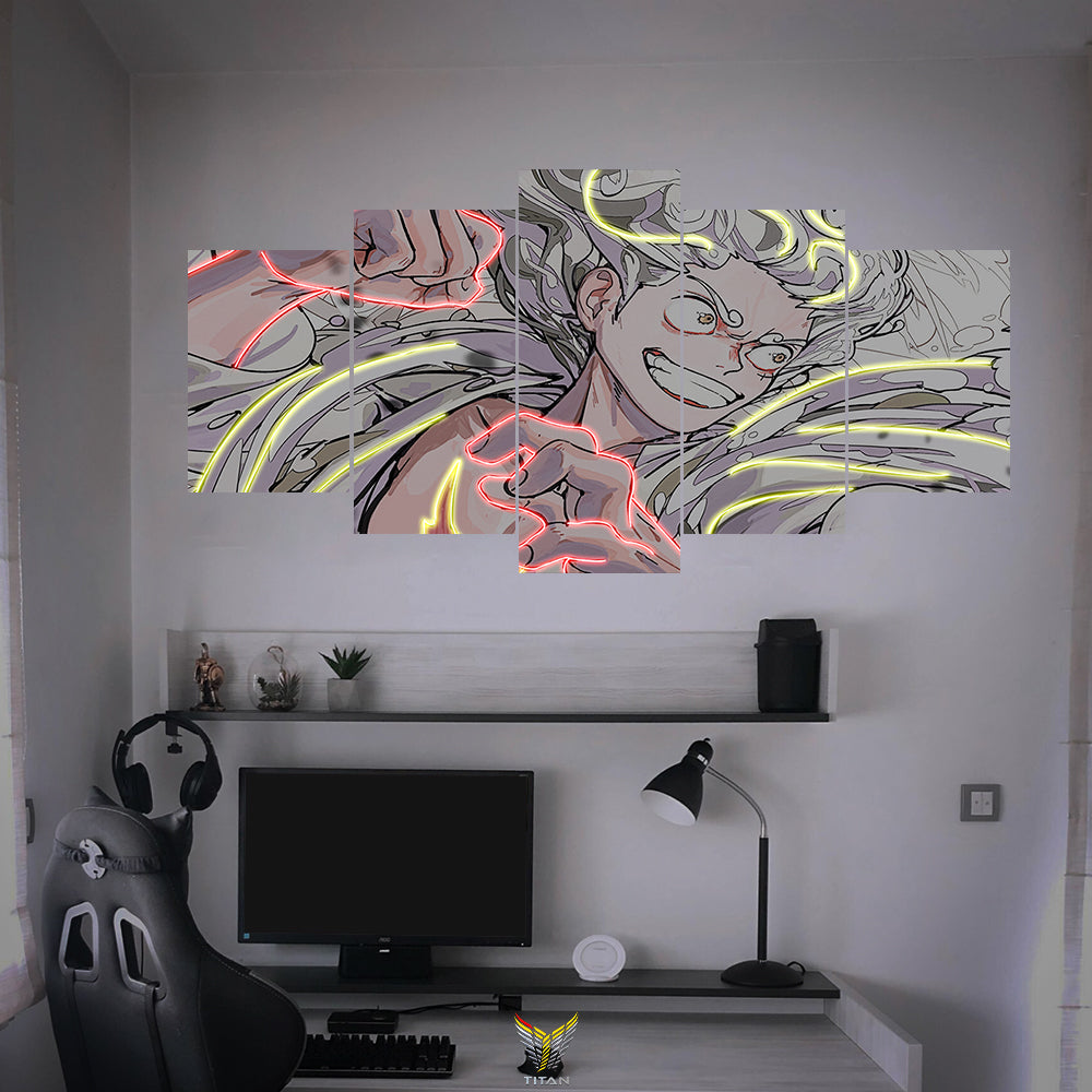 DECAL DÁN TƯỜNG GHÉP 5 ANIME ONE PIECE NEON DECAL0197