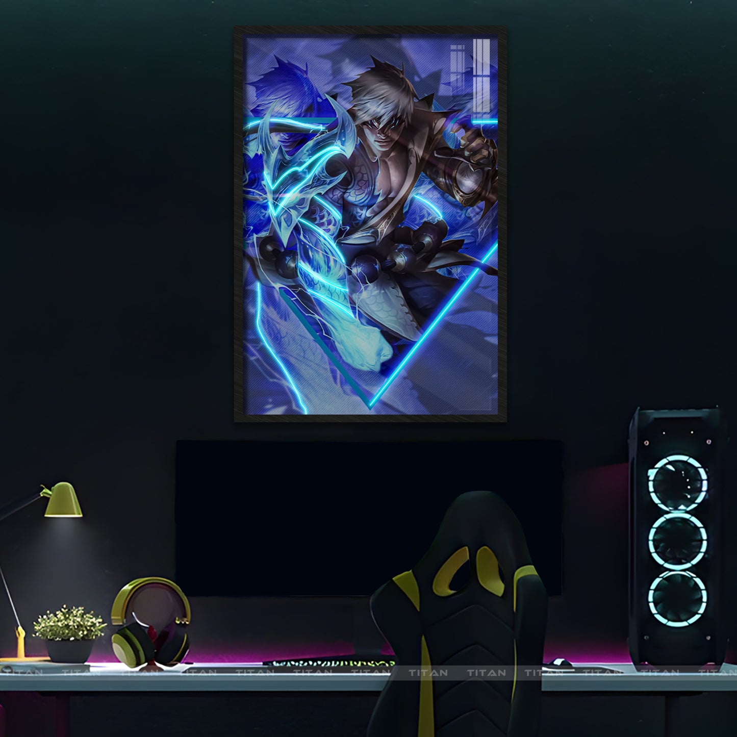 TRANH DECOR TREO TƯỜNG ĐƠN LEAGUE OF LEGENDS NEON LOL0019
