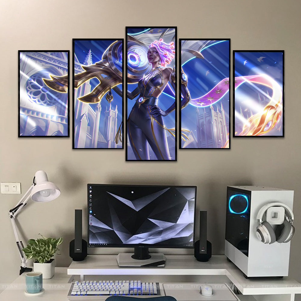 TRANH DECOR TRÁNG GƯƠNG DÁN TƯỜNG GHÉP 5 LEAGUE OF LEGENDS 5F.LOL0003