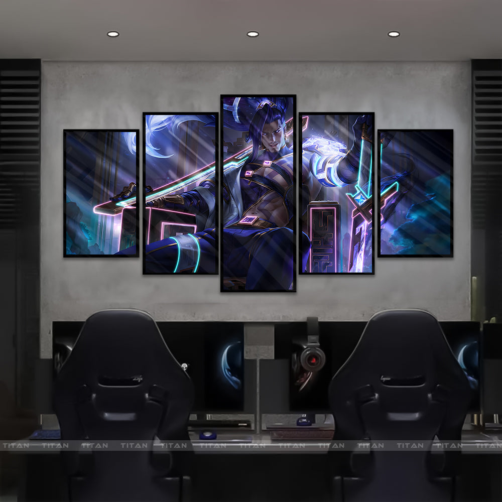 TRANH DECOR TRÁNG GƯƠNG DÁN TƯỜNG GHÉP 5 LEAGUE OF LEGENDS 5F.LOL0005