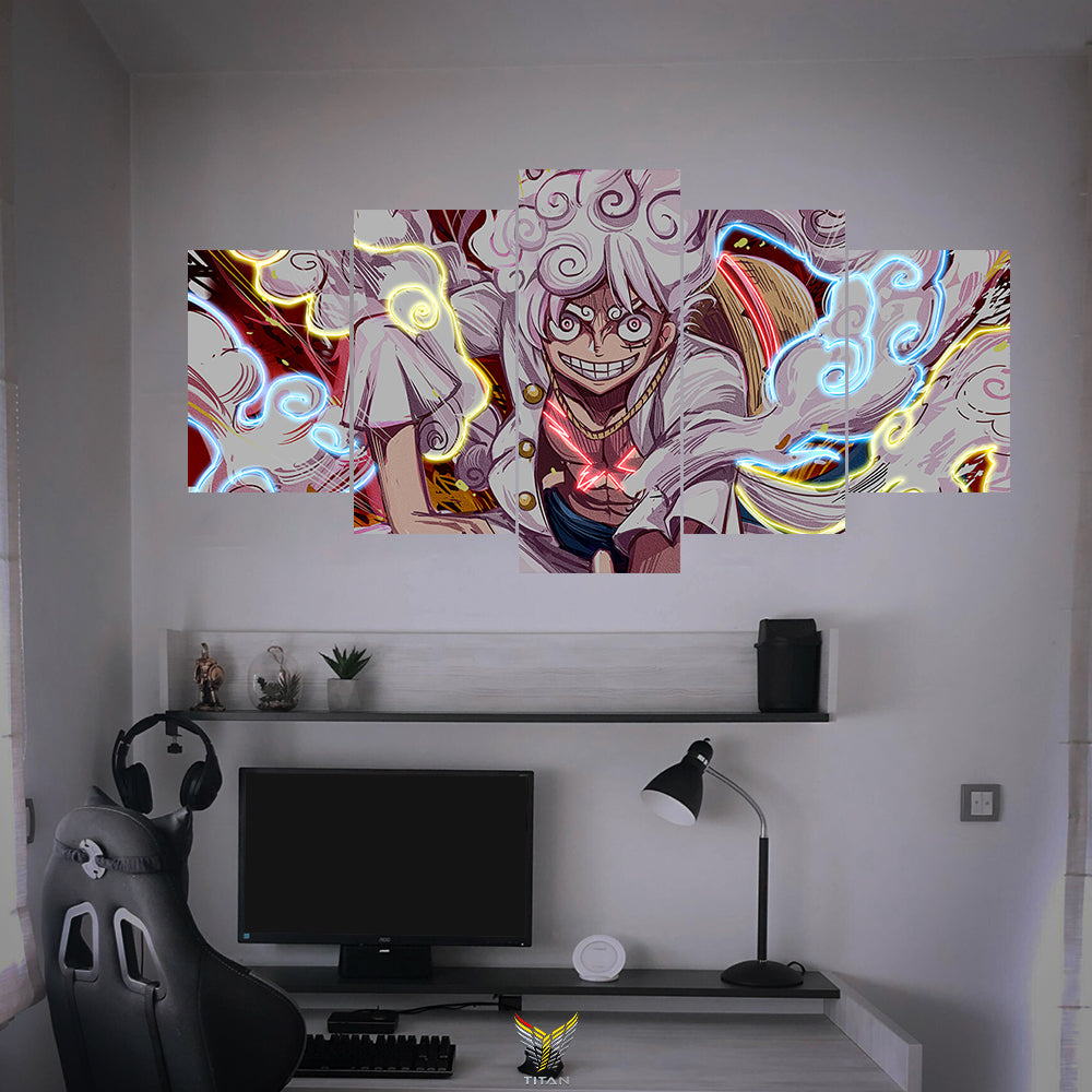 DECAL DÁN TƯỜNG GHÉP 5 ANIME ONE PIECE NEON DECAL0198