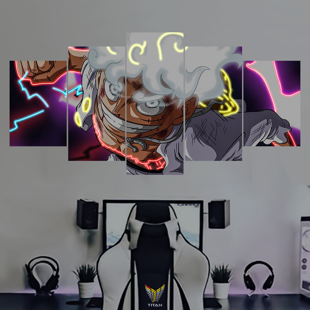 DECAL DÁN TƯỜNG GHÉP 5 ANIME ONE PIECE NEON DECAL0199