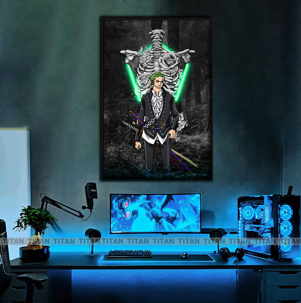 TRANH ANIME TREO TƯỜNG ĐƠN ONE PIECE NEON OP0064