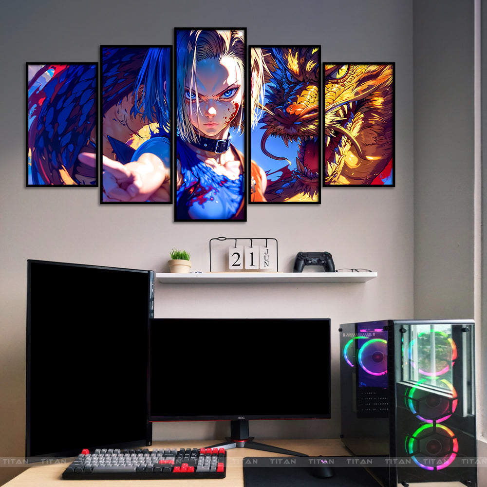 TRANH ANIME TREO TƯỜNG GHÉP 5 DRAGON BALL 5DRB0022