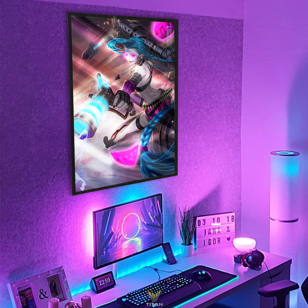 Tranh Decor Treo Tường Led Điểm League of Legends LTG.LOL0017