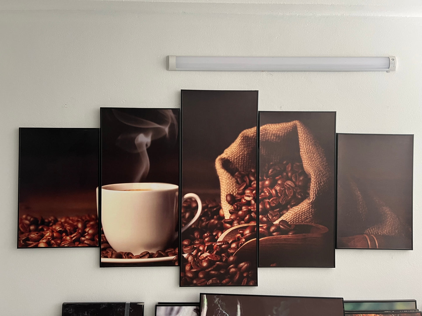 TRANH CANVAS TREO TƯỜNG GHÉP 5 CÀ PHÊ SIZE 3