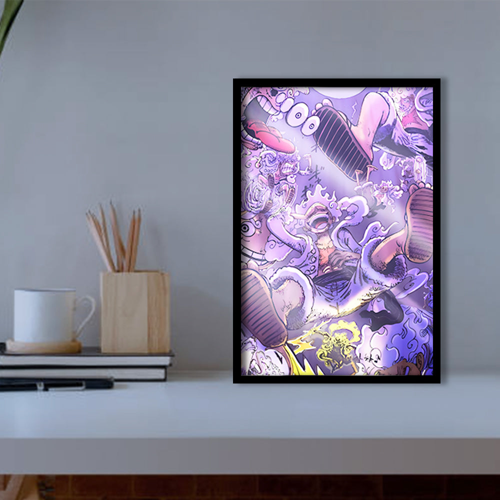 TRANH ANIME LED MINI ĐỔI MÀU LUFFY MẪU 3 ONE PIECE LM.OP0008