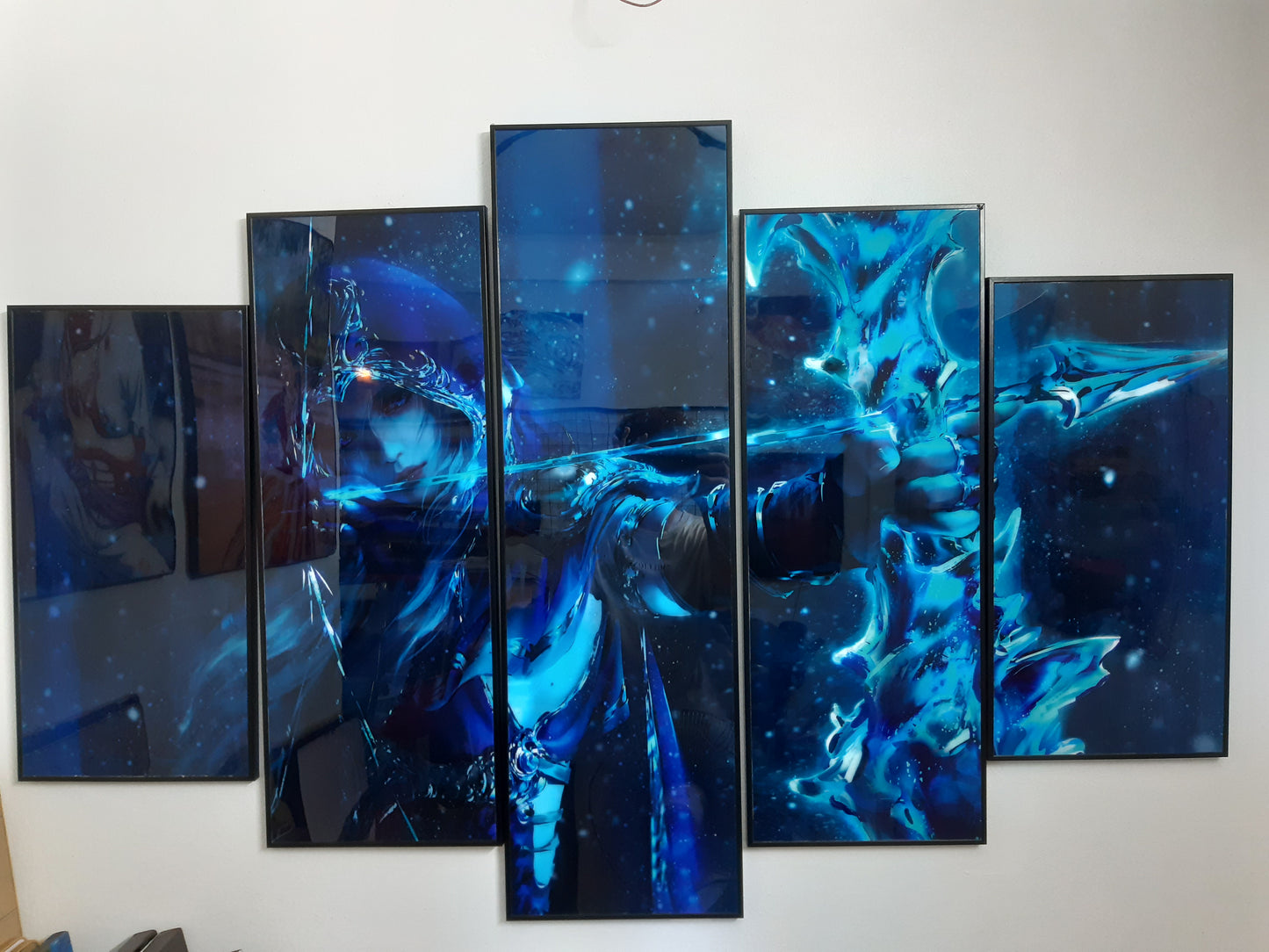 TRANH TRÁNG GƯƠNG TREO TƯỜNG GHÉP 5 GAMING SIZE 2 KHỔ DÀI