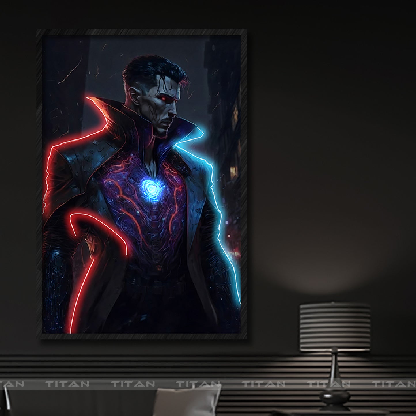 TRANH DECOR TREO TƯỜNG ĐƠN MARVEL NEON M0029