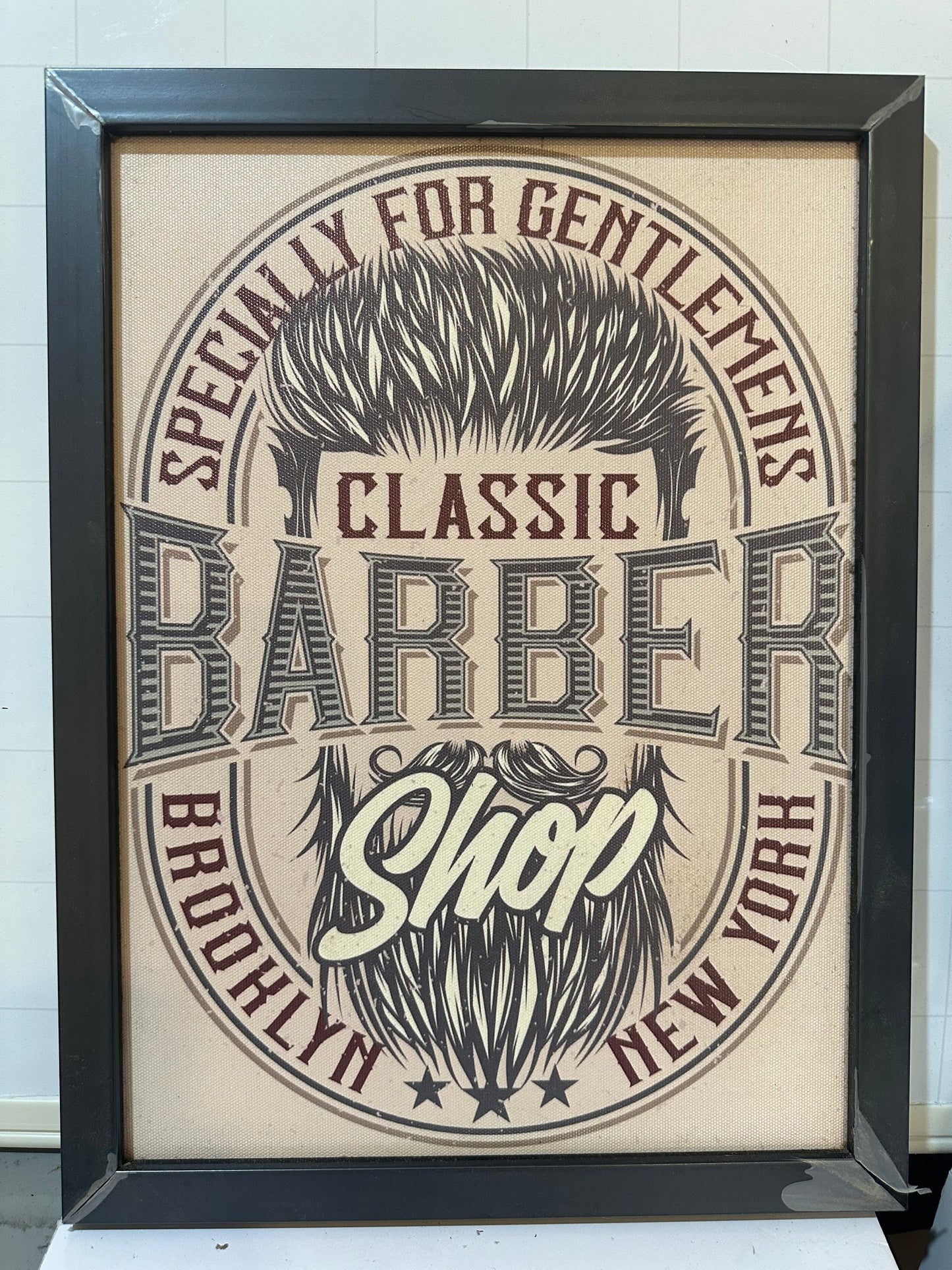 TRANH CANVAS TREO TƯỜNG ĐƠN BARBER VINTAGE 3 30X40 CM
