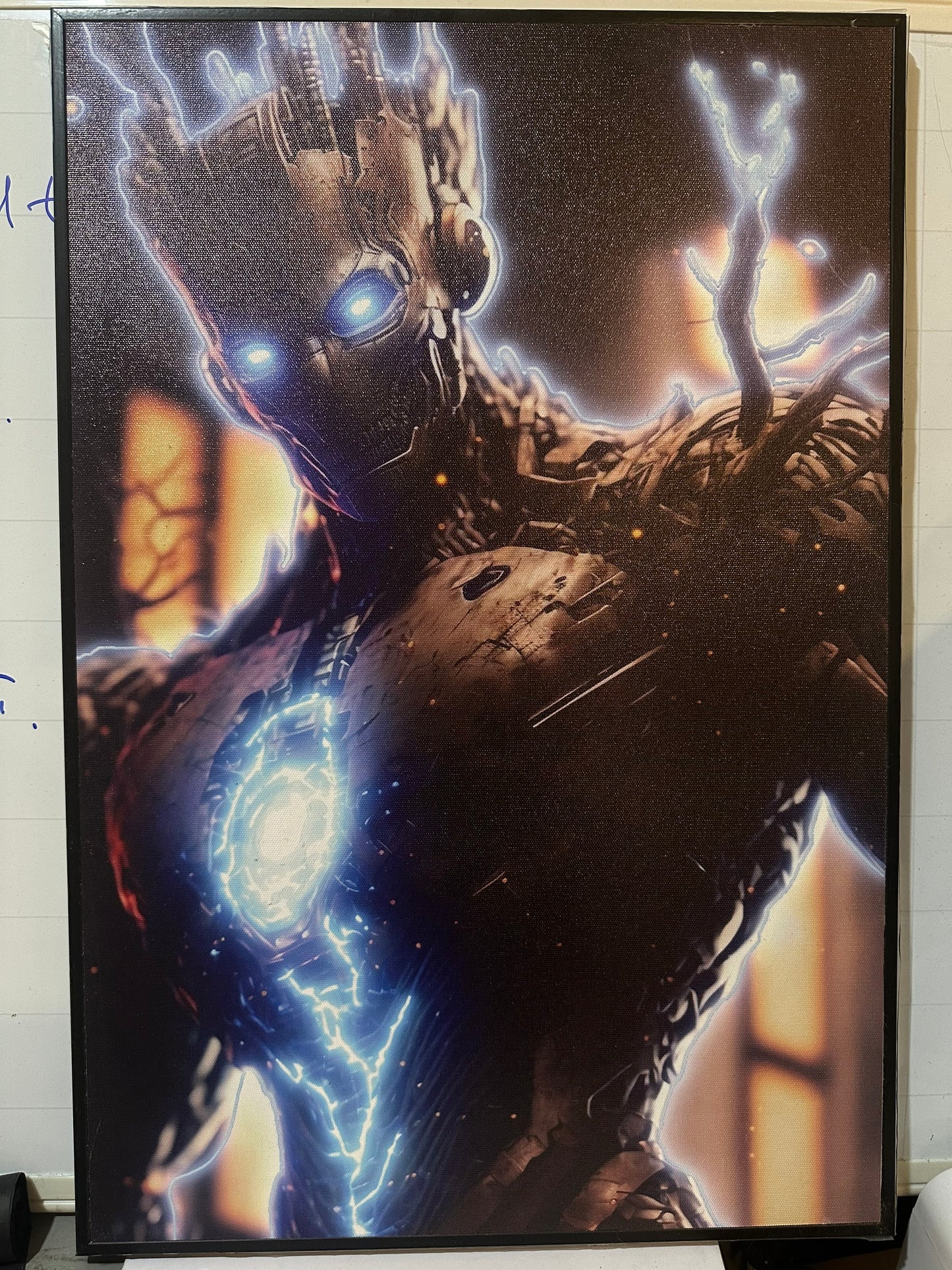 TRANH CANVAS TREO TƯỜNG ĐƠN NEON MARVEL GROOT 40X60CM