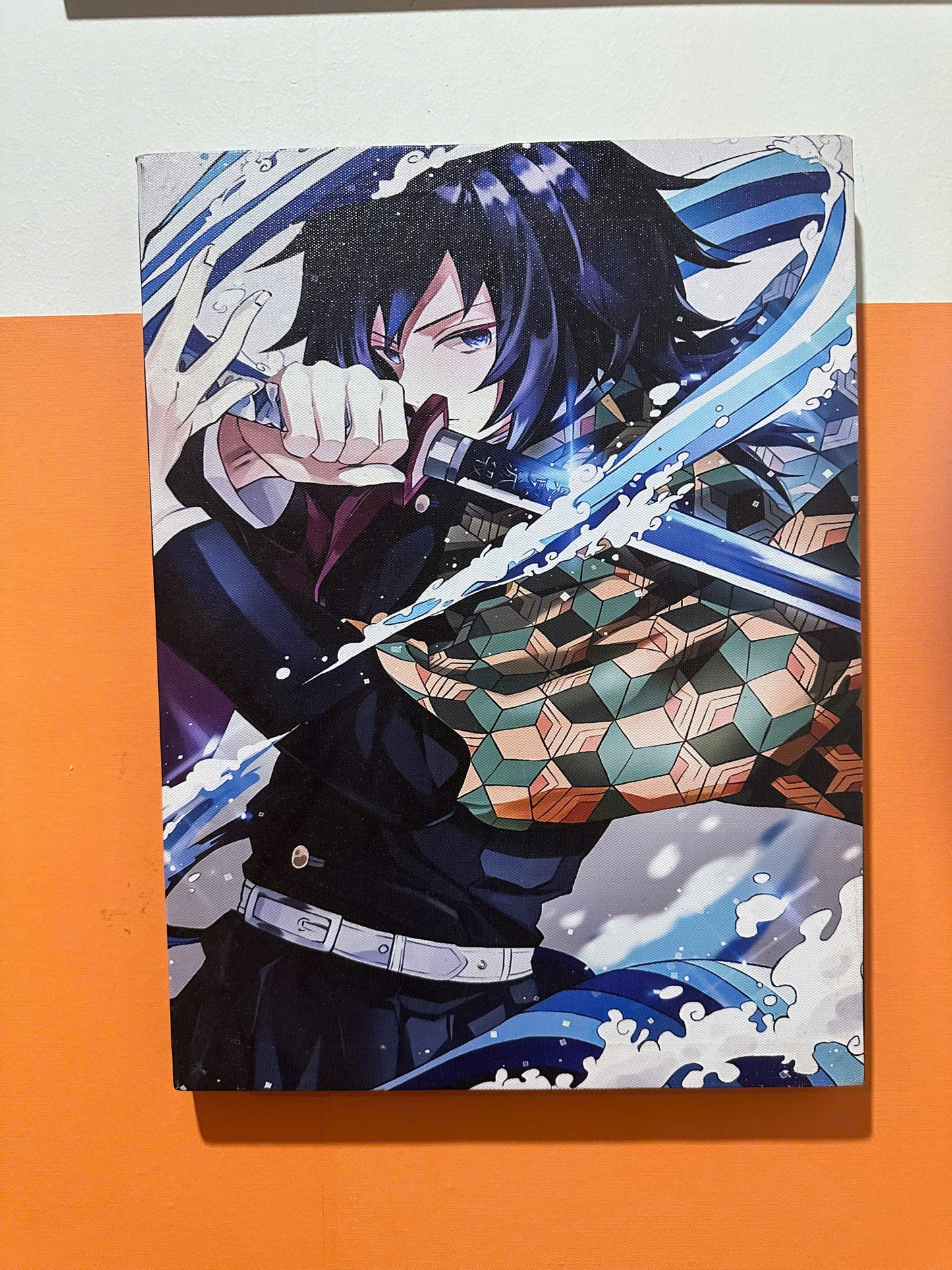 TRANH CANVAS LED ĐIỂM ANIME KIMETSU NO YAIBA 30X40CM