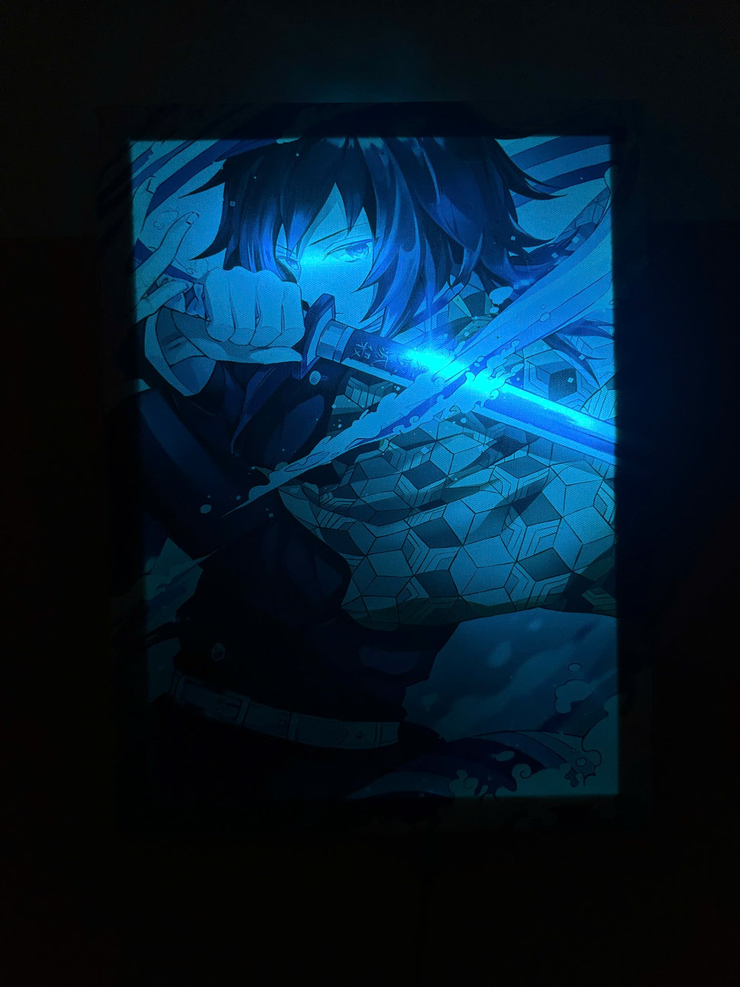 TRANH CANVAS LED ĐIỂM ANIME KIMETSU NO YAIBA 30X40CM