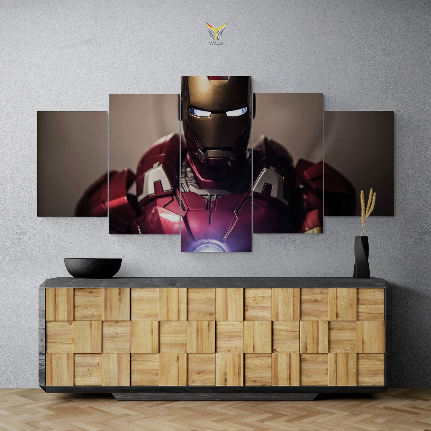 TRANH DECOR TREO TƯỜNG GHÉP 5 MARVEL 5M0012
