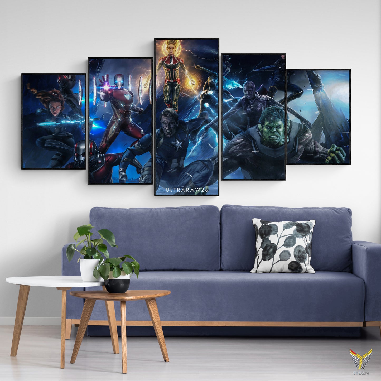 TRANH DECOR TREO TƯỜNG GHÉP 5 MARVEL 5M0015