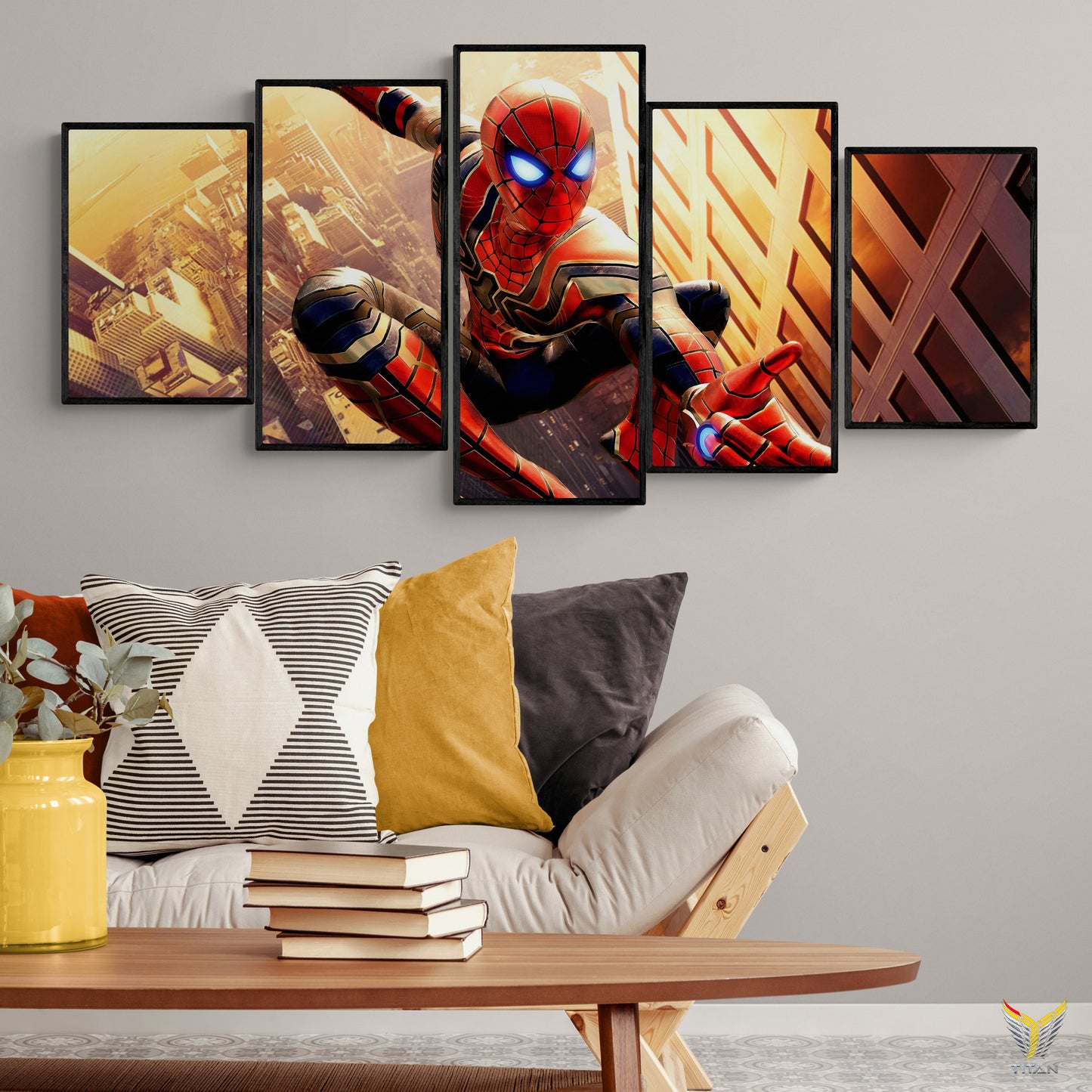 TRANH DECOR TREO TƯỜNG GHÉP 5 MARVEL 5M0016