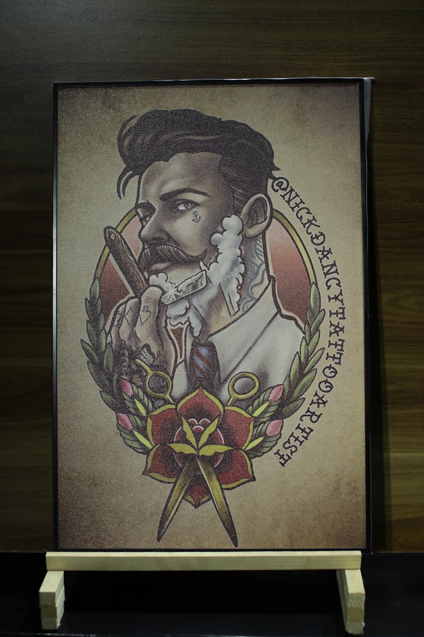 TRANH CANVAS TREO TƯỜNG ĐƠN BARBER VINTAGE 1 40X60CM