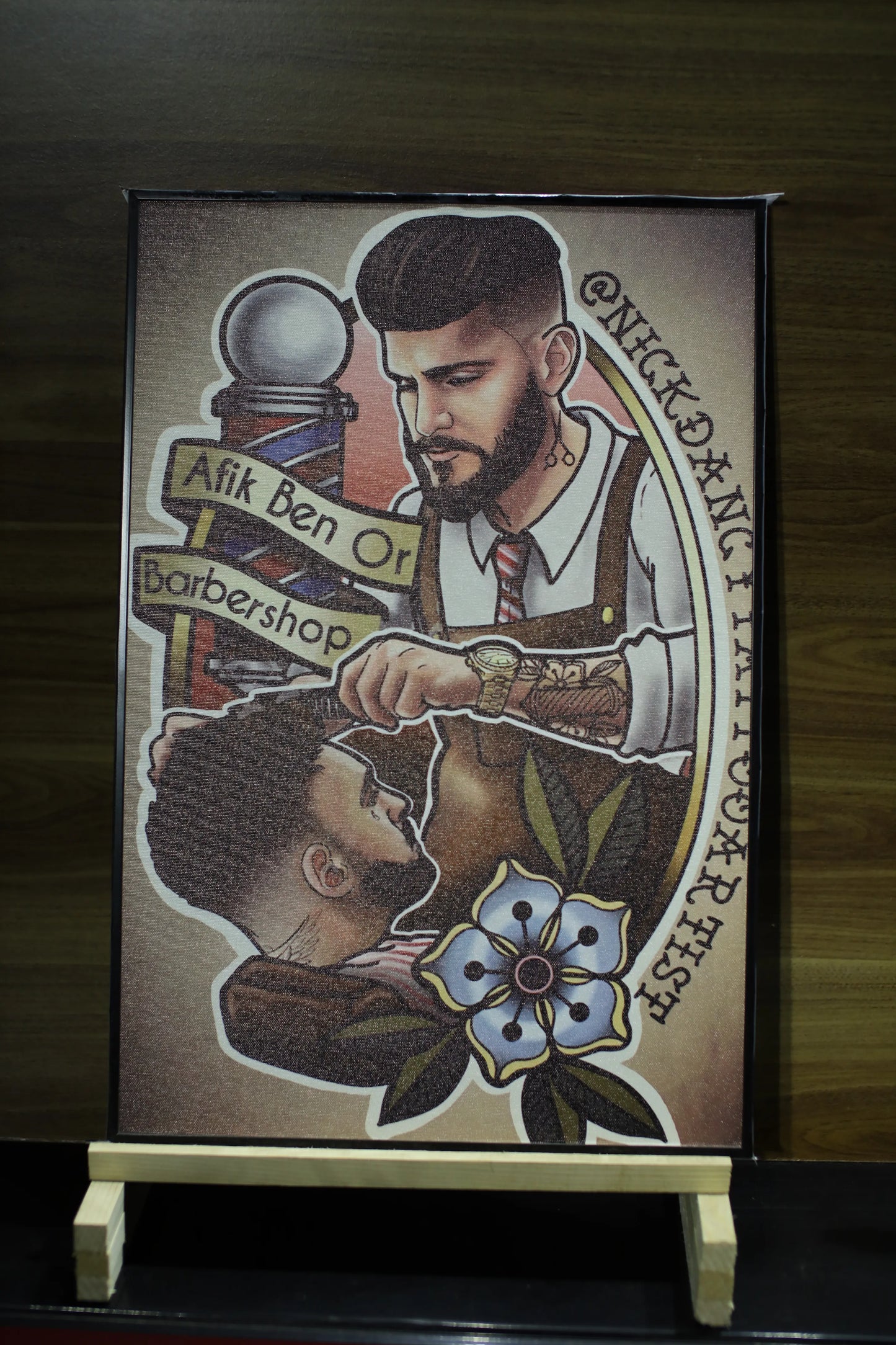 TRANH CANVAS TREO TƯỜNG ĐƠN BARBER VINTAGE 2 40X60CM