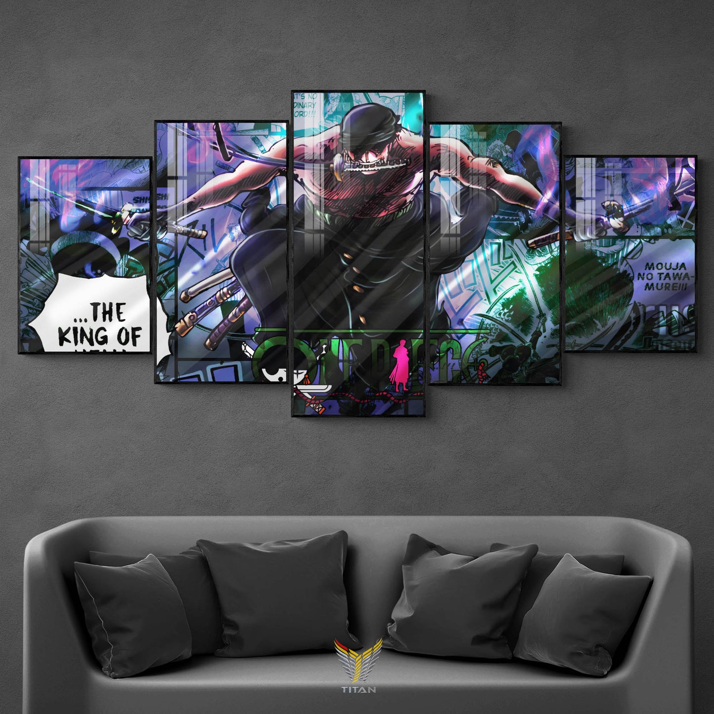 TRANH ANIME TREO TƯỜNG GHÉP 5 ONE PIECE ZORO SPECIAL 5OP0046
