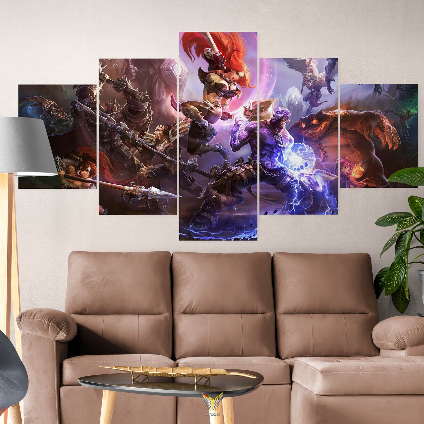 TRANH DECOR TREO TƯỜNG GHÉP 5 LEAGUE OF LEGENDS 5LOL0005