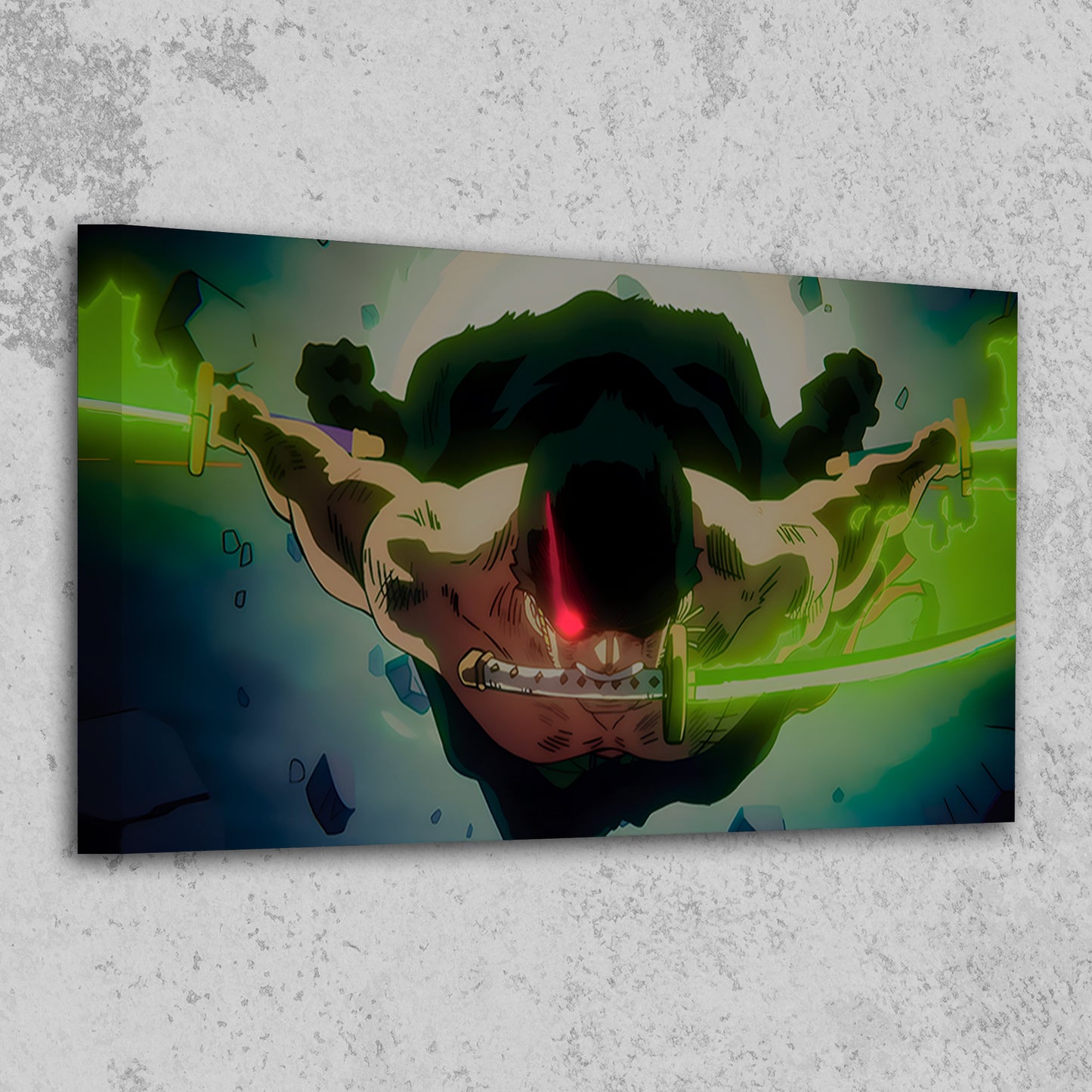 TRANH ANIME LED PIN CANVAS ZORO MẪU 3 ONE PIECE LPCA06