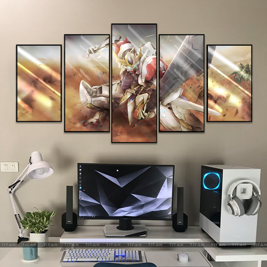 TRANH DECOR TREO TƯỜNG GHÉP 5 GUNDAM 5GD00010