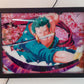 TRANH TRÁNG GƯƠNG LED ĐIỂM ONE PIECE ZORO 30X40CM