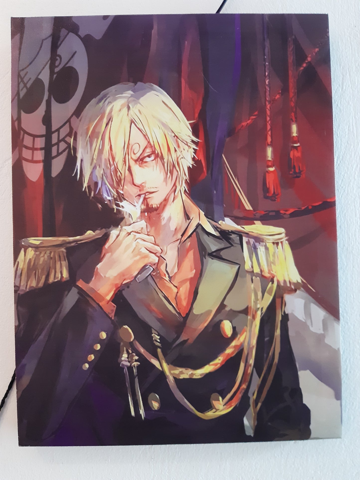 TRANH CANVAS LED TRẮNG ONE PIECE SANJI 30X40CM