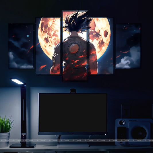 TRANH ANIME TREO TƯỜNG CANVAS LED ĐIỂM GHÉP 5 DRAGON BALL 5L.DB0002