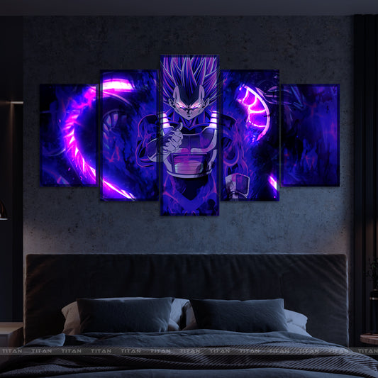 TRANH ANIME TREO TƯỜNG CANVAS LED ĐIỂM GHÉP 5 DRAGON BALL 5L.DB0003