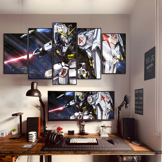 TRANH DECOR TREO TƯỜNG GHÉP 5 GUNDAM 5GD00003