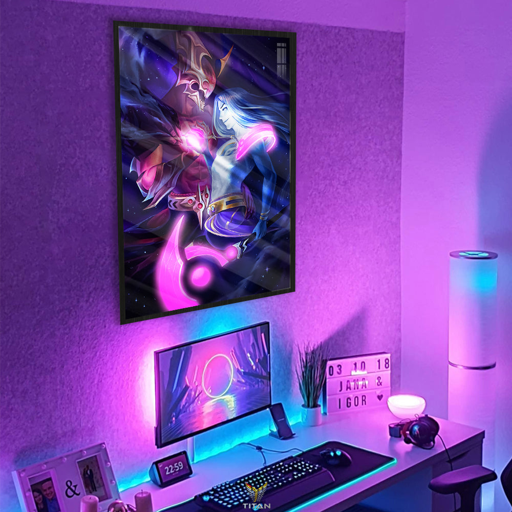 Tranh Decor Treo Tường Led Điểm League of Legends LTG.LOL0011