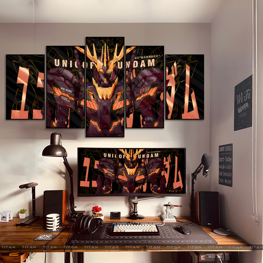 TRANH DECOR TREO TƯỜNG GHÉP 5 GUNDAM 5GD00004