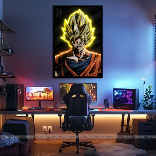 Tranh Anime Led Điểm 3D Tráng Gương Dragon Ball L3D.0005