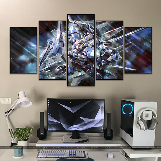TRANH DECOR TREO TƯỜNG GHÉP 5 GUNDAM 5GD00009