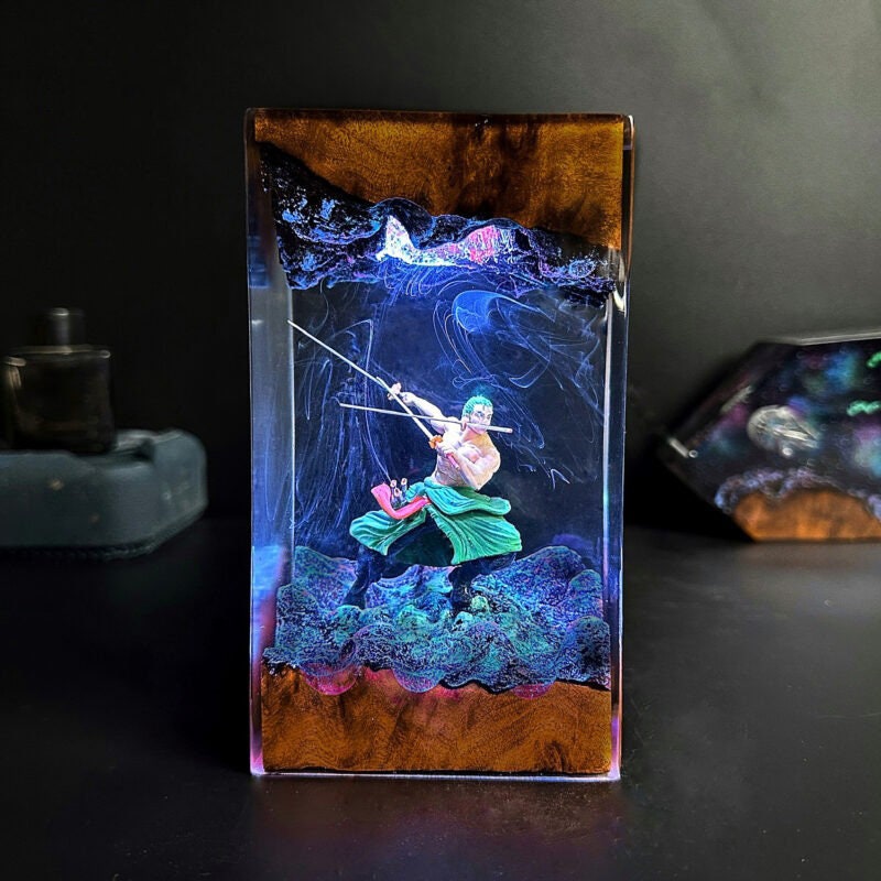 Đèn Trang Trí Resin Led Anime One Piece Zoro