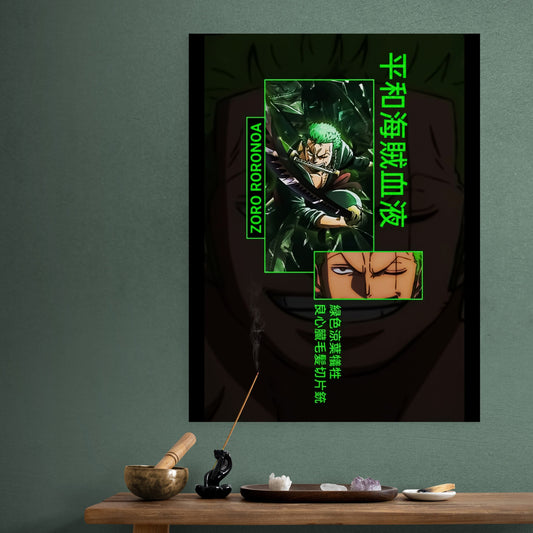 POSTER ANIME ONE PIECE ZORO DECAL0071