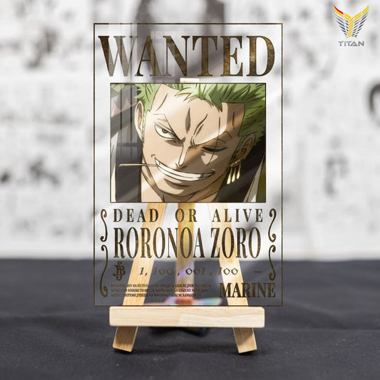 TRANH KÍNH ANIME ONE PIECE WANTED ZORO MICA0010